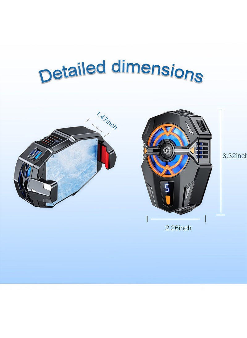 Mobile Phone Radiator Temperature Display Semiconductor Gaming Universal Cooler with Finger Gloves  - Image 5