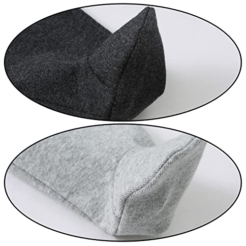 HahaNice Baby Footed Pants Cotton Newborn Leggings Dark & Light Grey & White 3-Pack 3-6 Months - Image 3