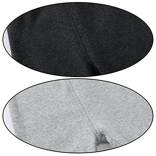 HahaNice Baby Footed Pants Cotton Newborn Leggings Dark & Light Grey & White 3-Pack 3-6 Months - Image 5