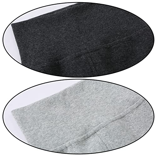HahaNice Baby Footed Pants Cotton Newborn Leggings Dark & Light Grey & White 3-Pack 3-6 Months - Image 2