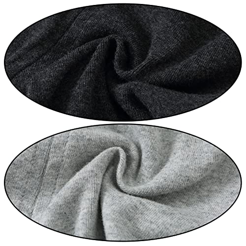 HahaNice Baby Footed Pants Cotton Newborn Leggings Dark & Light Grey & White 3-Pack 3-6 Months - Image 4