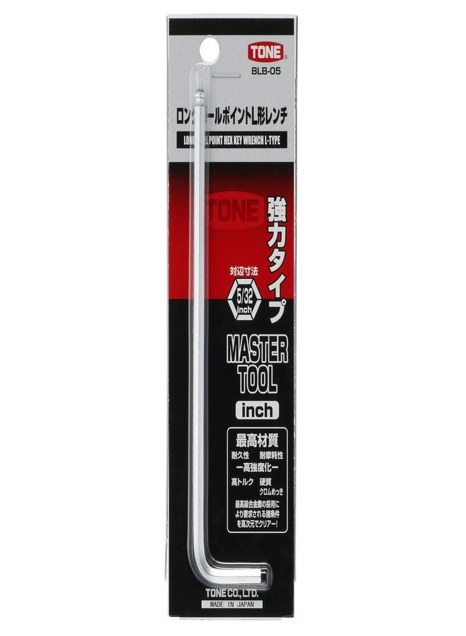 TONE Long Ball End Hex Key Wrench L-type (Inch Size) BLB-05 5/32 Inch - Image 5