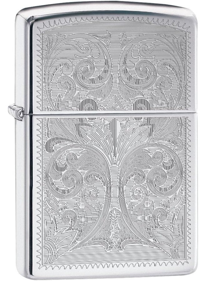 Zippo Custom Lighter: Ornate Design Engraved - High Polish Chrome - Image 1