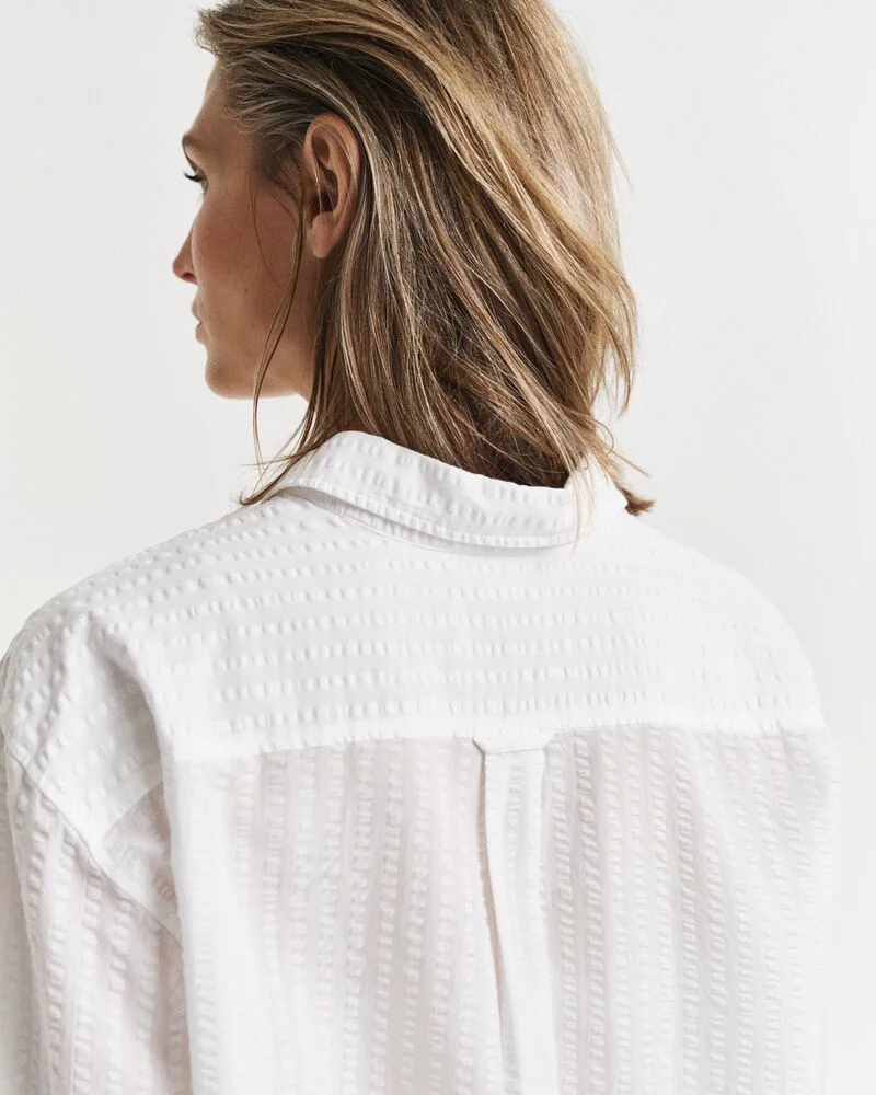 GANT Relaxed Fit Tonal Striped Seersucker Shirt
