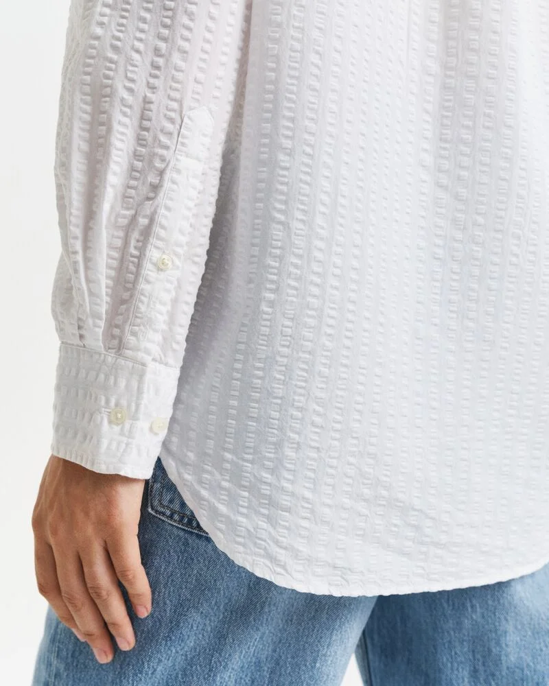 GANT Relaxed Fit Tonal Striped Seersucker Shirt