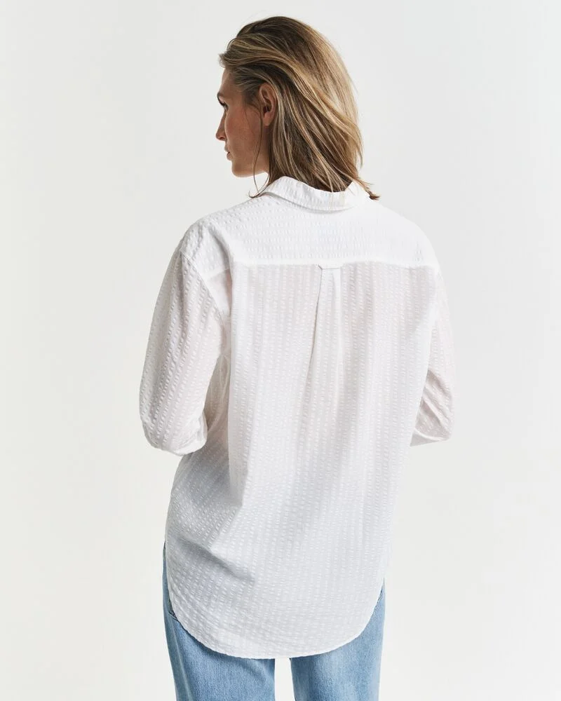 GANT Relaxed Fit Tonal Striped Seersucker Shirt