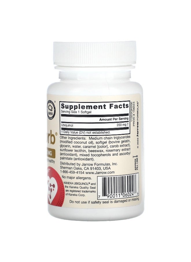 jarrow formulas Jarrow Formulas, Ubiquinol, QH-Absorb, Max Absorption, 200 mg, 30 Softgels  - Image 2