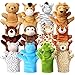 ViLSOM Hand Puppets for Kids12 Pcs Animals Plush Puppets Set for Toddlers Small Stuffed Animals Bulk Pretend Play Plush Toys with Tiger Lion Bear for Show Theater Easter Birthday Gifts for Girls Boys - Image 2