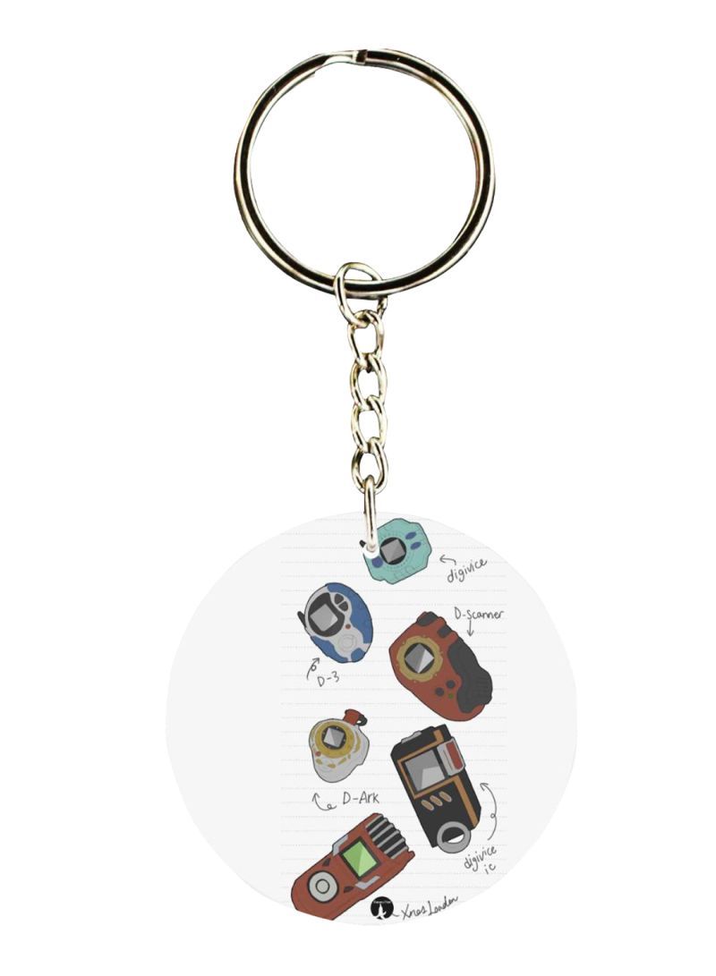 RKN Double Sided Digimon Printed Keychain