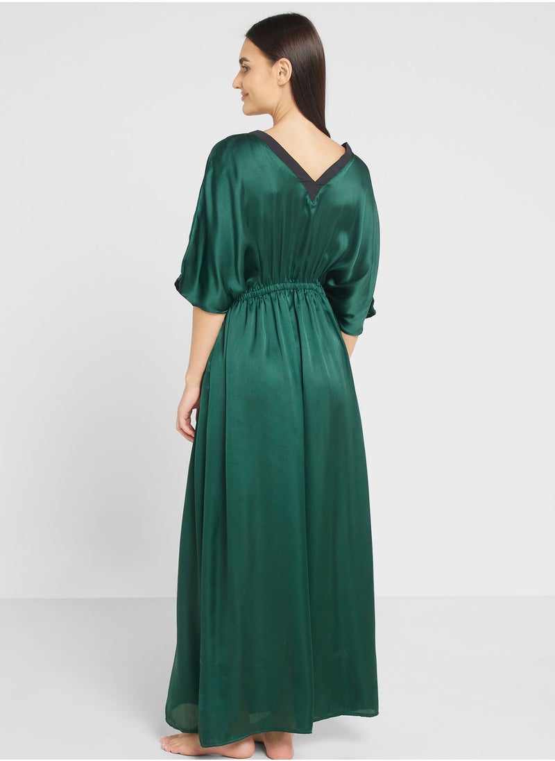 Khizana - Satin Night Dress - Image 1