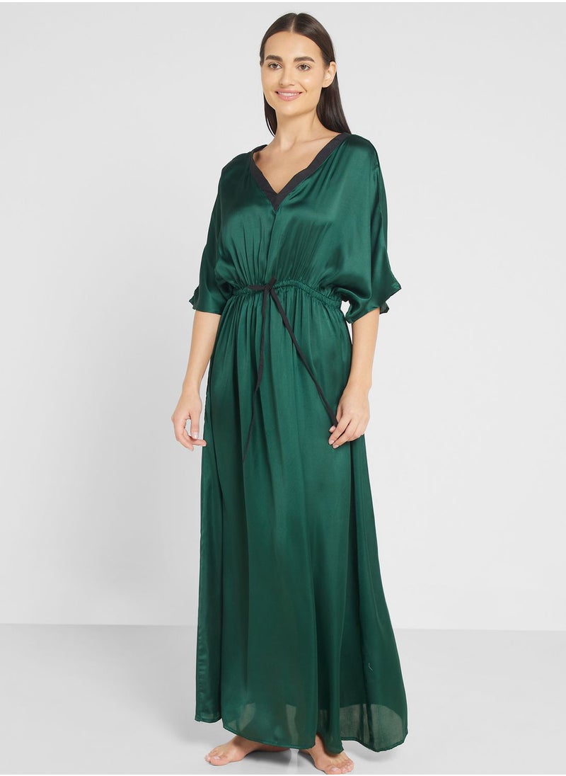 Khizana - Satin Night Dress - Image 1