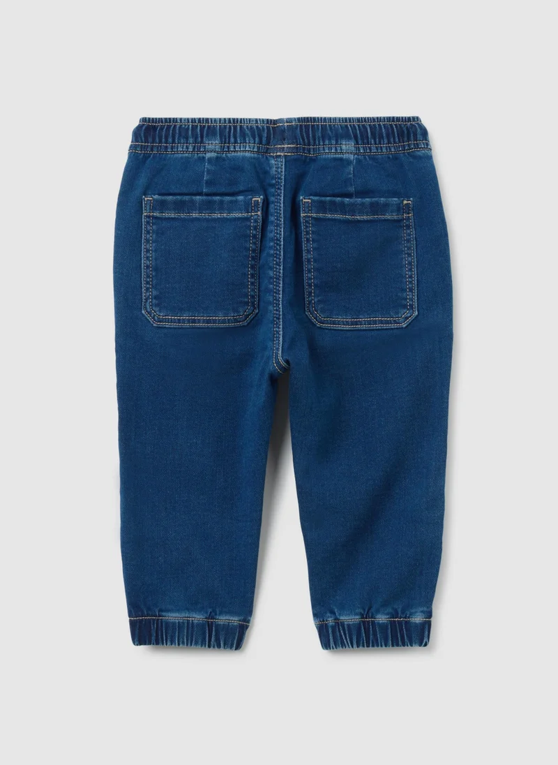 او في اس CHILDREN'S BLUE DENIM JOGGER TROUSERS - REGULAR FIT