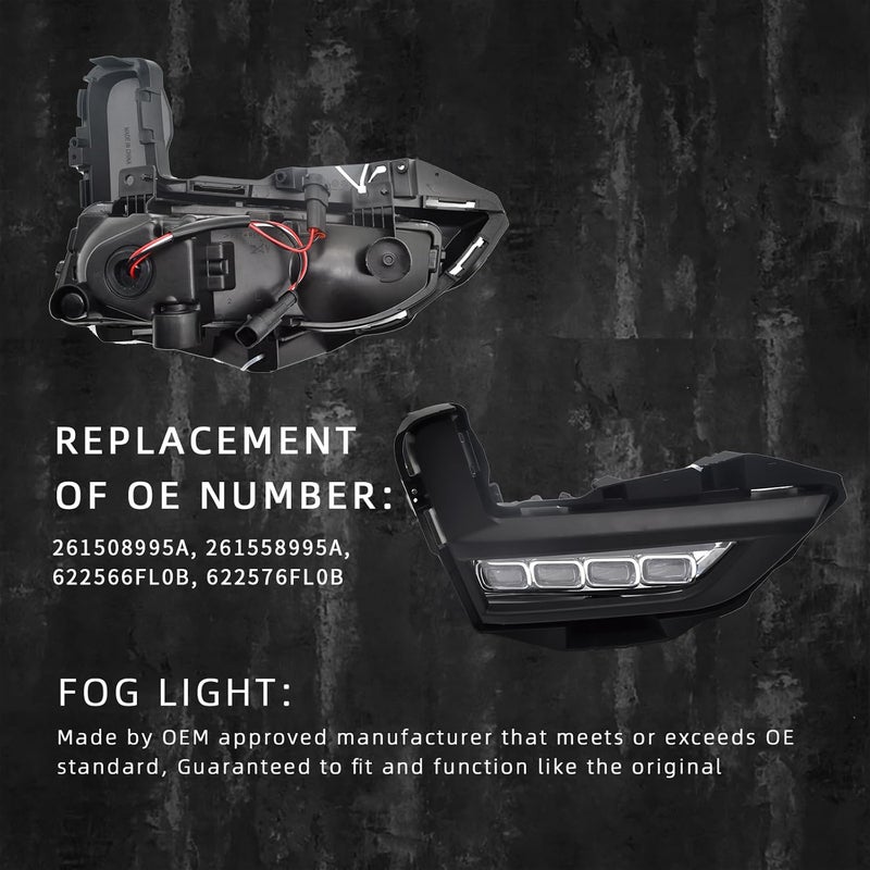 Boxlight LED Fog Lights for 2017-2020 Nissan Rogue with DRL & Turn Signal - Image 4
