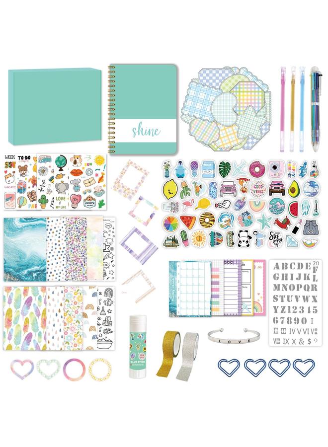 Bluejw Cross-border DIY JOURNAL SET Children Girls Notebook Stationery Gift Box Hand Account New Product Diary Suit - Image 1
