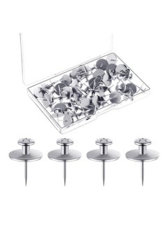 Excefore Double Ended Picture Hanging Nails Set - Pack of 50 Small Headed Hooks for  Hanging Tapestry Paintings Decorations and Home Office Decoration - Silver  - Image 1