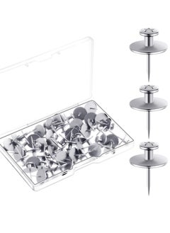 Excefore Double Ended Picture Hanging Nails Set - Pack of 50 Small Headed Hooks for  Hanging Tapestry Paintings Decorations and Home Office Decoration - Silver  - Image 2