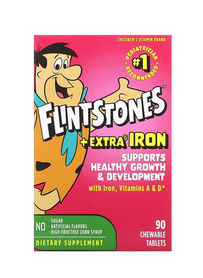 Flintstones - Children's Multivitamin Plus Extra Iron 90 Chewable Tablets - Image 1