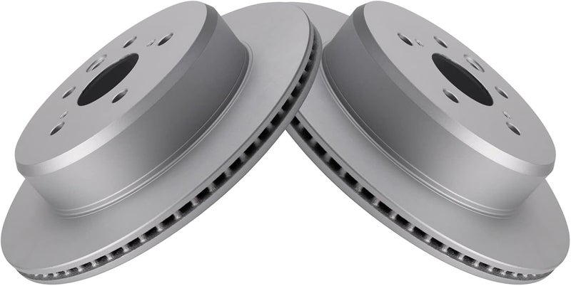 TRQ Rear Brake Rotor Set G Coated Vented Compatible with 2013-2020 Lexus GS350 GS450h GS200t GS300 IS200t IS300 IS350 RC200t RC300 RC350 - Image 3