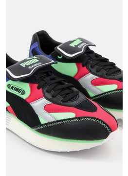 PUMA Kids Boy Future Rider King Lace Up Training Sports Shoes, Black Combo  - Image 3
