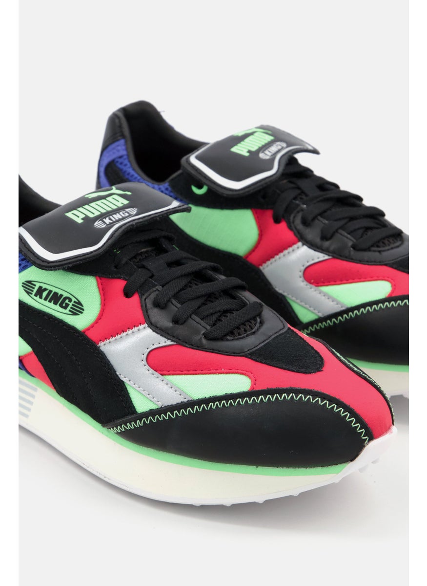 PUMA Kids Boy Future Rider King Lace Up Training Sports Shoes, Black Combo  - Image 3