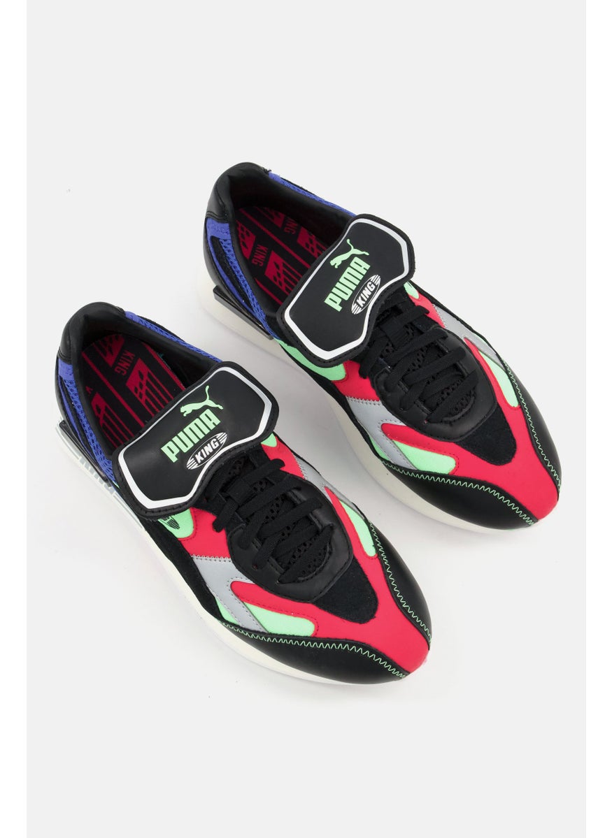 PUMA Kids Boy Future Rider King Lace Up Training Sports Shoes, Black Combo  - Image 4