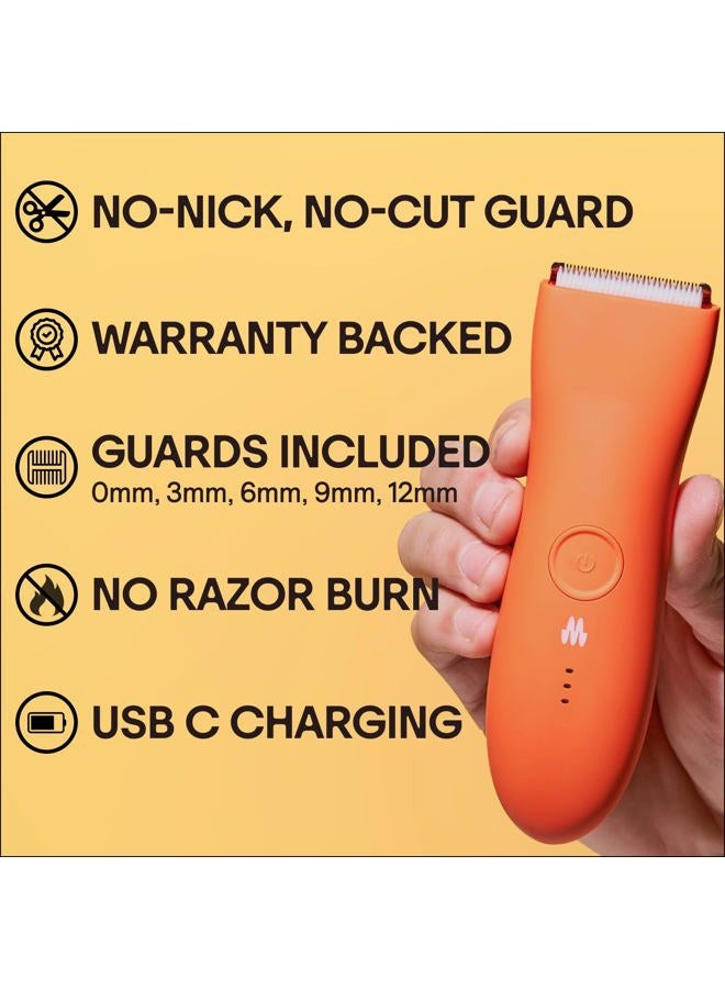 Meridian The Trimmer : Electric Below-The-Belt Trimmer Built for Men | Effortlessly Trim Pesky Hair | Waterproof Groin & Body Shaver | 90 Minute Battery Life with Universal USB-C Charging, Blaze - Image 2