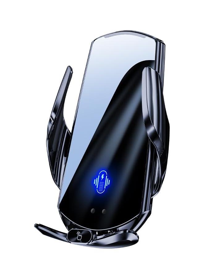 S-TOP Q15 Magnetic Wireless Car Charger Mount, 15W Fast Charging Auto-Sensing Phone Holder with Type-C, Micro USB, Lightning Compatibility - Image 1