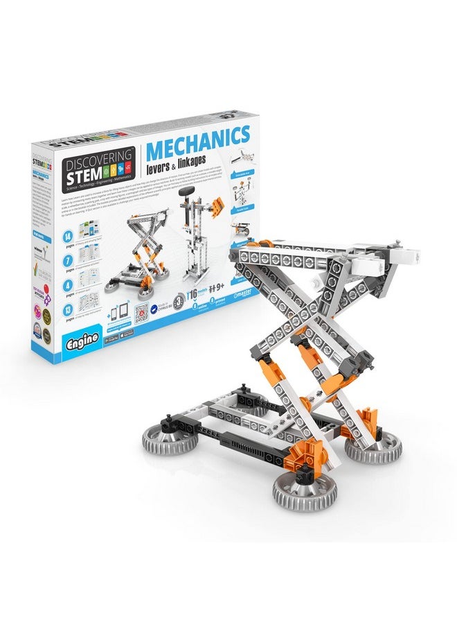 Engino Engino Discovering STEM Mechanics Levers & Linkages | 16 Working Models | Illustrated Instruction Manual | Theory & Facts | Experimental Activities | STEM Construction Kit  - Image 1