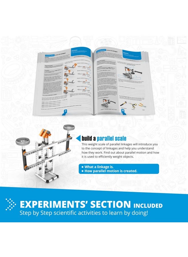 Engino Engino Discovering STEM Mechanics Levers & Linkages | 16 Working Models | Illustrated Instruction Manual | Theory & Facts | Experimental Activities | STEM Construction Kit  - Image 5