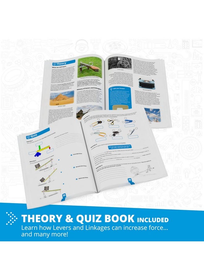 Engino Engino Discovering STEM Mechanics Levers & Linkages | 16 Working Models | Illustrated Instruction Manual | Theory & Facts | Experimental Activities | STEM Construction Kit  - Image 3
