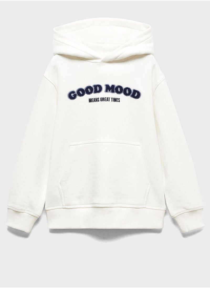 MANGO - Kids Embroidered Hoodie - Image 1
