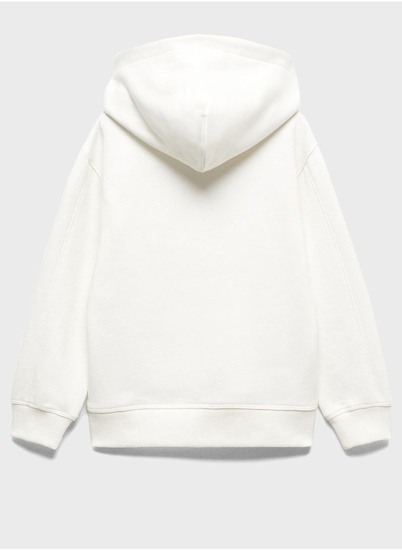 MANGO - Kids Embroidered Hoodie - Image 1
