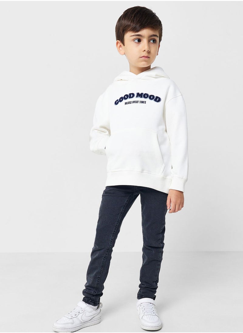MANGO - Kids Embroidered Hoodie - Image 1