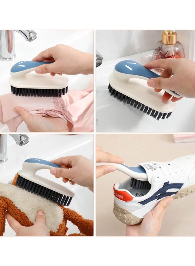 2 Pack Household Bristle Cleaning Brush Stain Removal Carpet Brush Shoe Brush Supplies Set with Comfort Grip for Cleaning Carpets Sneakers Clothes - Image 4