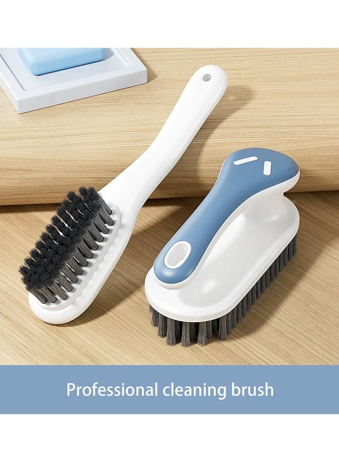 2 Pack Household Bristle Cleaning Brush Stain Removal Carpet Brush Shoe Brush Supplies Set with Comfort Grip for Cleaning Carpets Sneakers Clothes - Image 3
