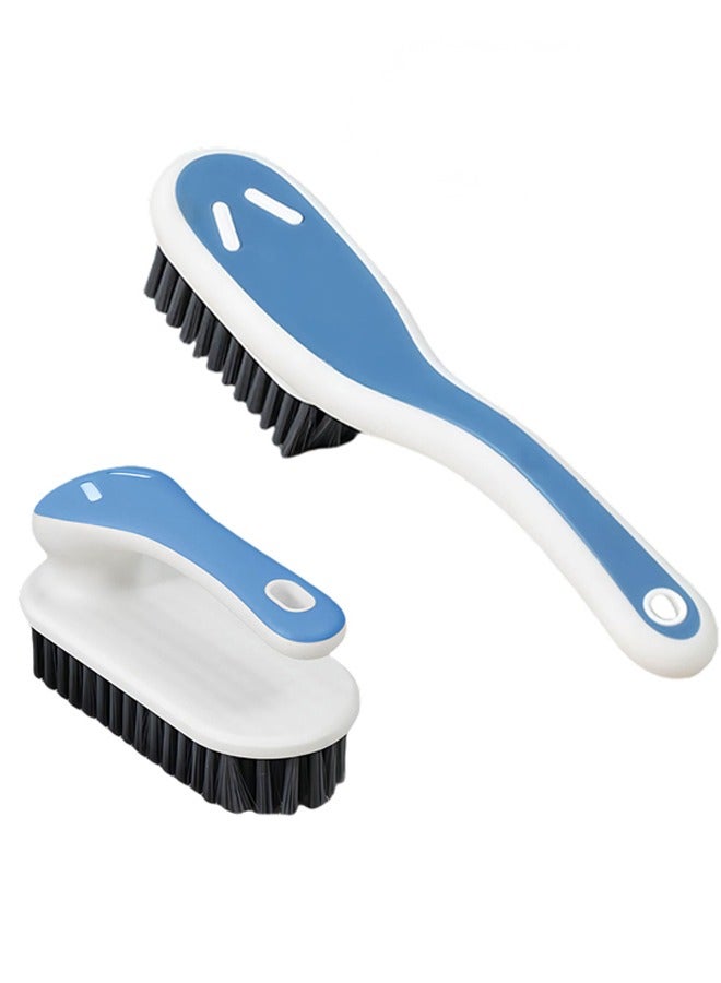 2 Pack Household Bristle Cleaning Brush Stain Removal Carpet Brush Shoe Brush Supplies Set with Comfort Grip for Cleaning Carpets Sneakers Clothes - Image 1