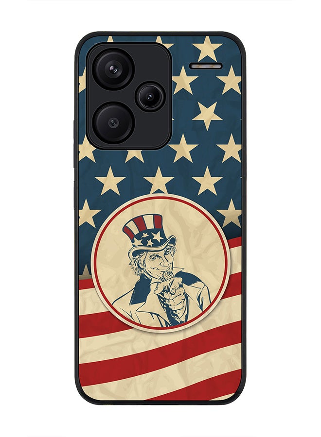 Stylizedd Rugged Black Edge Case for Xiaomi Redmi Note 13 Pro Plus, Slim fit Case Flexible Anti Drop TPU Gel Thin Cover -  We Want You - Image 1