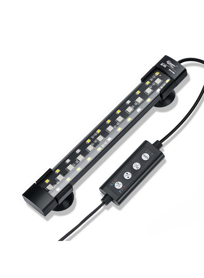 هايغر مصباح LED لحوض السمك من hygger يعمل على مدار الساعة طوال أيام الأسبوع، مصباح حوض سمك مخفي كامل الطيف مع 3 صفوف من الخرز، 7 ألوان، تشغيل وإيقاف تلقائي عند شروق الشمس - ضوء النهار - ضوء القمر، سطوع مؤقت قابل للتعديل 6 وات - Image 1
