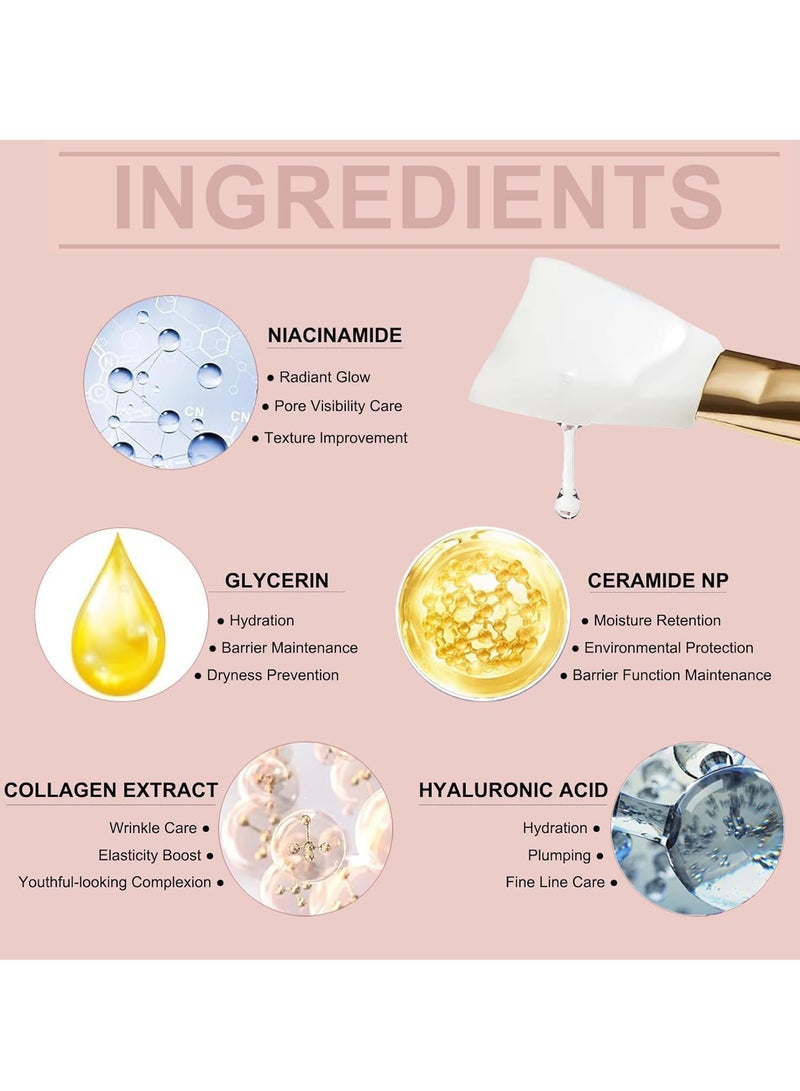 Hoygi Collagen Overnight Wrapping Peel Off Facial Mask Pack - Elasticity & Hydration Care, Reduces Sagging & Dullness - Hydrolyzed Collagen For Glowing Skin - Korean Skin Care - Image 3