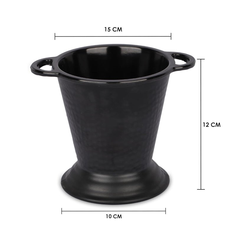 e kysa dailly e kysa dailly Melamine Bucket Serveware Tableware for Serving Dishes 15 12 10 cm Black  - Image 2