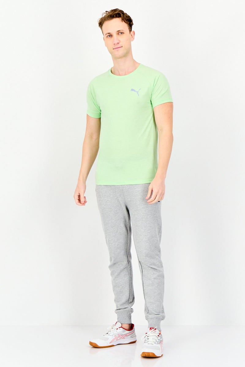 PUMA Men Slim Fit Short Sleeve Training T-Shirt, Lime Green - Image 3