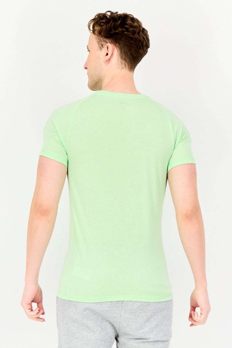PUMA Men Slim Fit Short Sleeve Training T-Shirt, Lime Green - Image 4