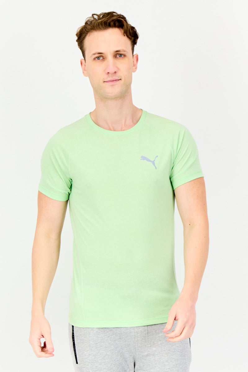 PUMA Men Slim Fit Short Sleeve Training T-Shirt, Lime Green - Image 1