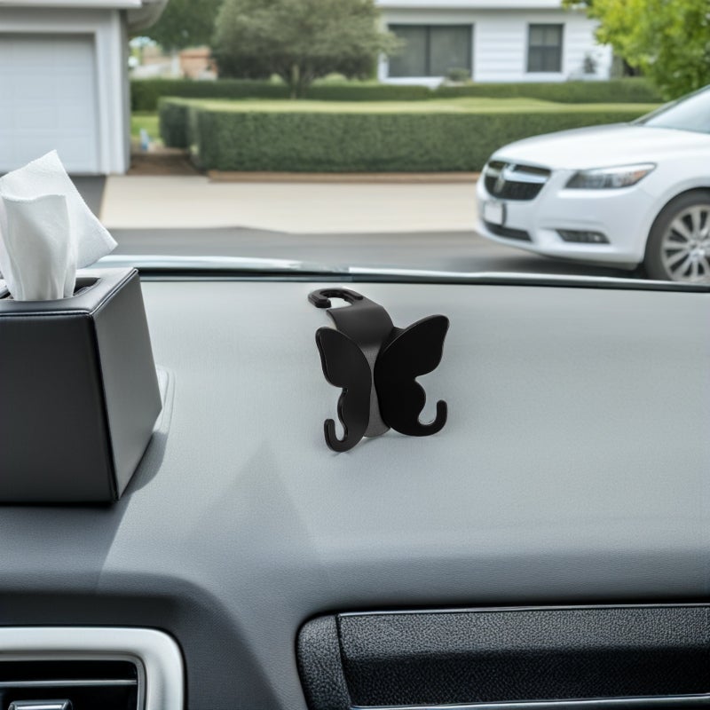 2pcs Car Seat Headrest Hooks: Vehicle Seat Back Hook Butterfly Shaped - Vehicle Storage Organizer Hanger For Hanging Purses Bags Umbrellas - Image 2