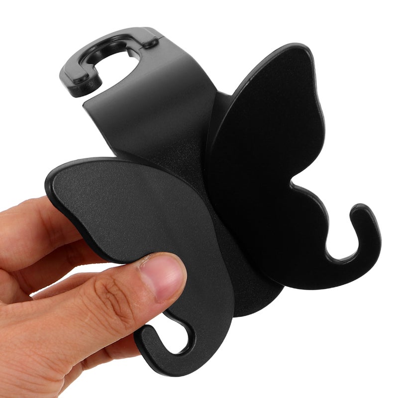 2pcs Car Seat Headrest Hooks: Vehicle Seat Back Hook Butterfly Shaped - Vehicle Storage Organizer Hanger For Hanging Purses Bags Umbrellas - Image 4