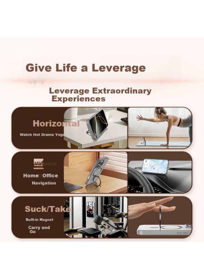 Suoying 360° Rotating Pivot Case For Apple Iphone 15, Phone Case With Stand, Magnetic Magsafe, Full Coverage, Ultra Thin, Anti-drop, With Lens Protection, Frosted Matte Finish, Uni - Image 3