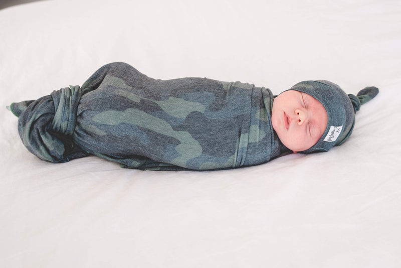 Copper Pearl Baby Swaddle Blanket - Premium Knit Baby Blanket, Large Soft Stretchy Receiving Blankets for Baby Boy and Girl, Swaddles for Newborn, Infant, and Toddler (Hunter) - Image 5