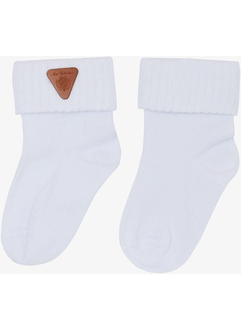Katamino Baby Boy Socks Embroidered 0-18 Months, White  - Image 1