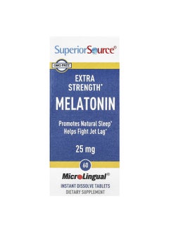 Superior Source Superior Source, Extra Strength Melatonin, 25 mg, 60 MicroLingual® Instant Dissolve Tablets  - Image 1