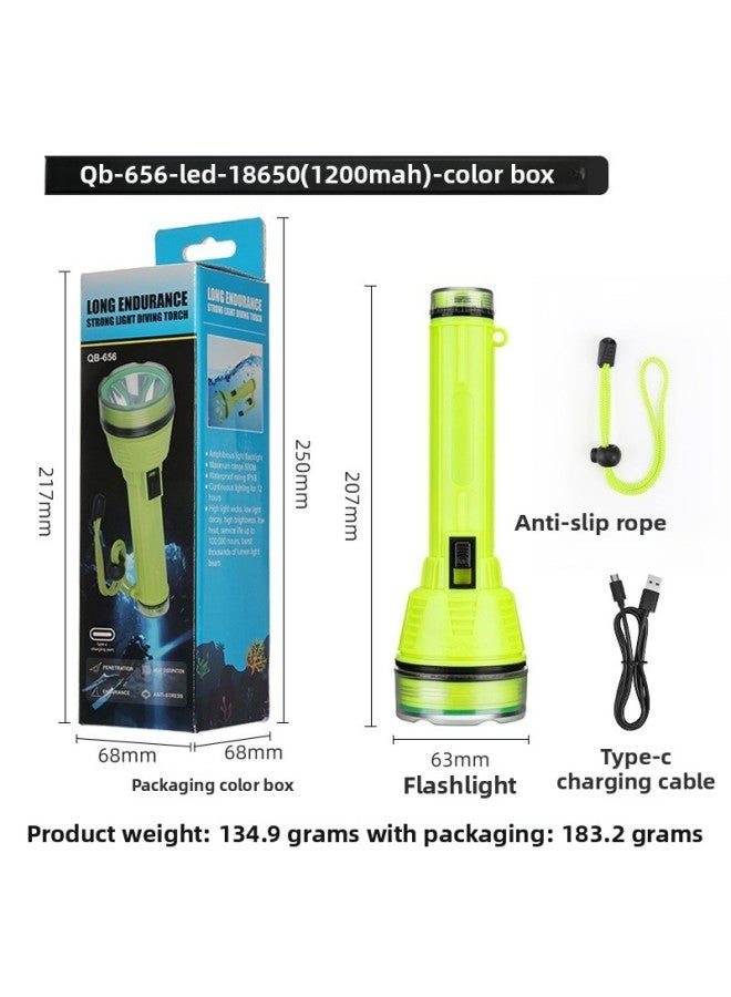 Source Factory Diving Headlamp With Detachable Battery Waterproof Headlight Strong Light Flashlight Strong Magnetic Switch Long Battery Life 